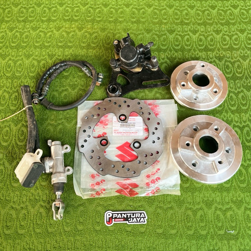 Cakram Set Belakang Satria FU Adaptor Besar,Kecil/Cakram set PLENDES UNIVERSAL  Jupiter MX,Supra,Fiz