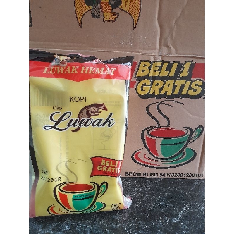 

PROMO KOPI LUWAK BELI 1 GRATIS 1KEMASAN 120gx2