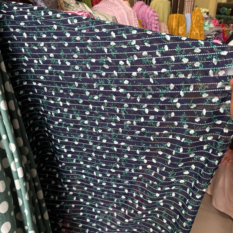 kain ceruty babydoll Motif Premium - kain sifon ceruty motif - kain ceruti motif salur - kain motif 