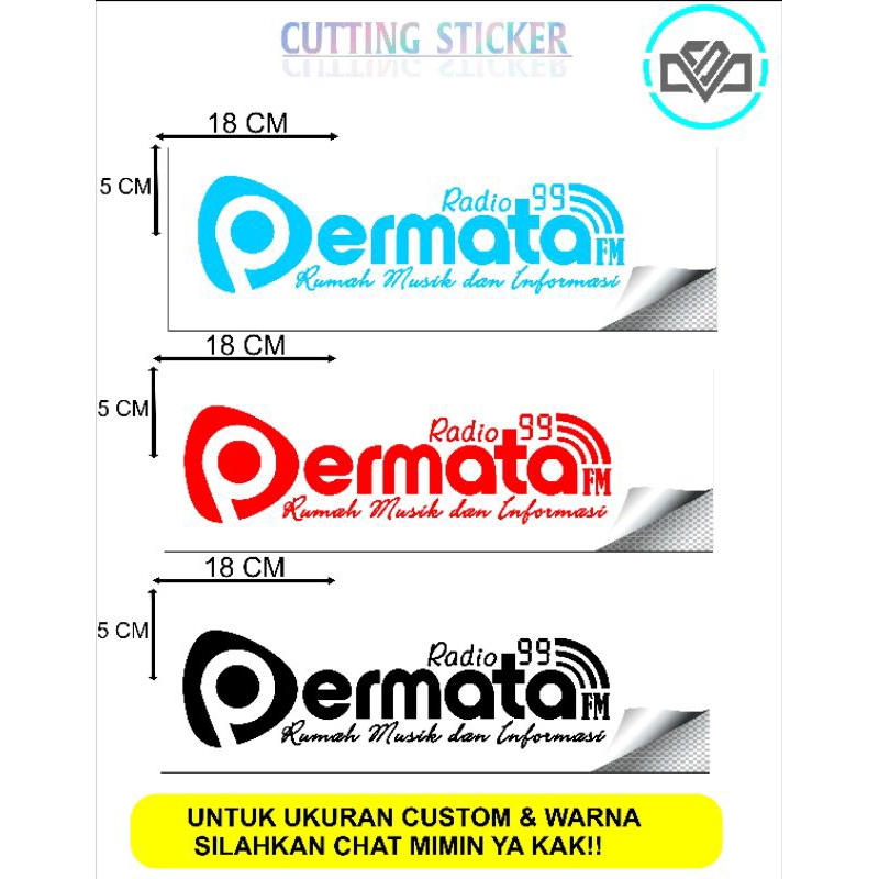 KATING STIKER RADIO PERMATA CUTTING STICKER LOGO BRANDING