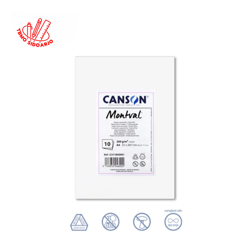 

TBMO Kertas Cat Air CANSON Montval 200gr A4 10 Sheets C31184S0001
