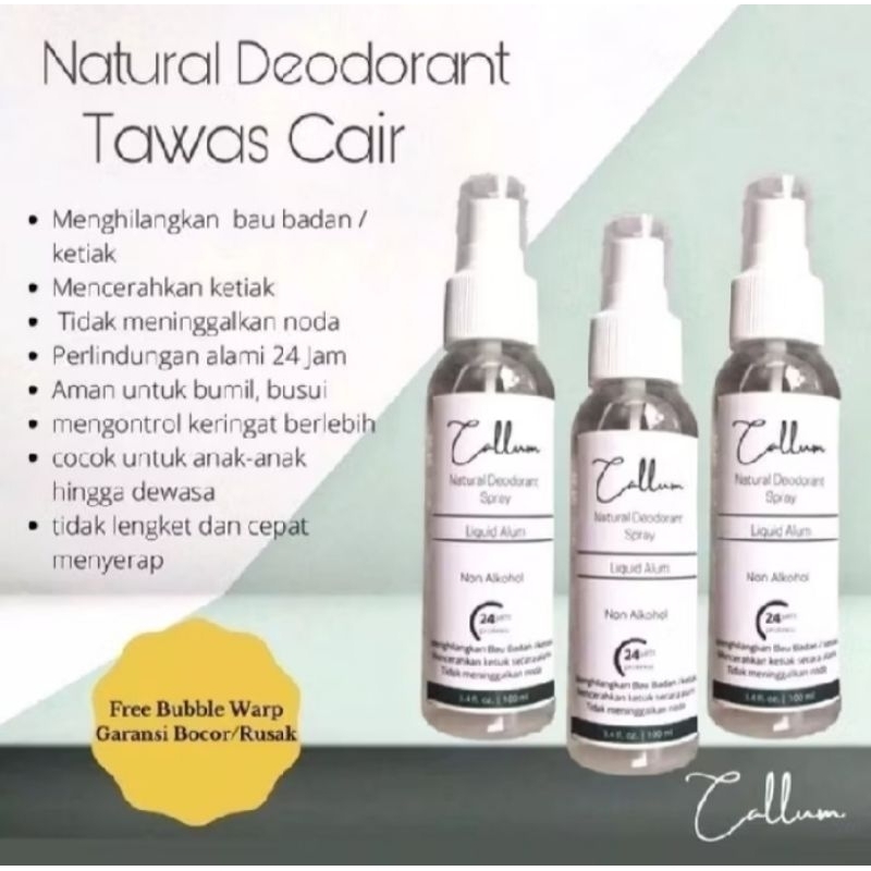 DEODORANT spray Callum tawas cair 100 ml deodorant tawas cair Callum spray