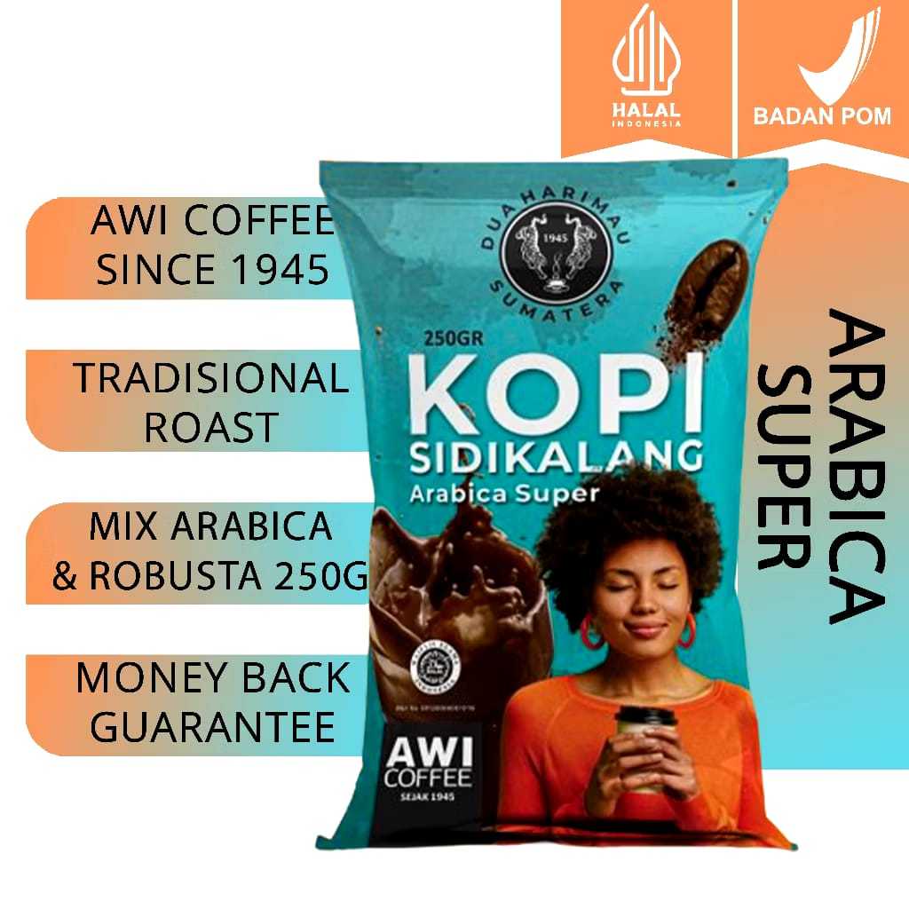 

Sidikalang Arabica Super 250Gr Bubuk | Coffee | Powder | Kopi Tradisional Medan