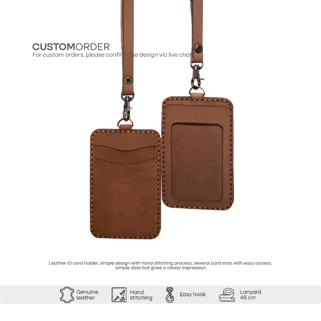 

WJLR x ID Card Name Tag Leather Custom Logo