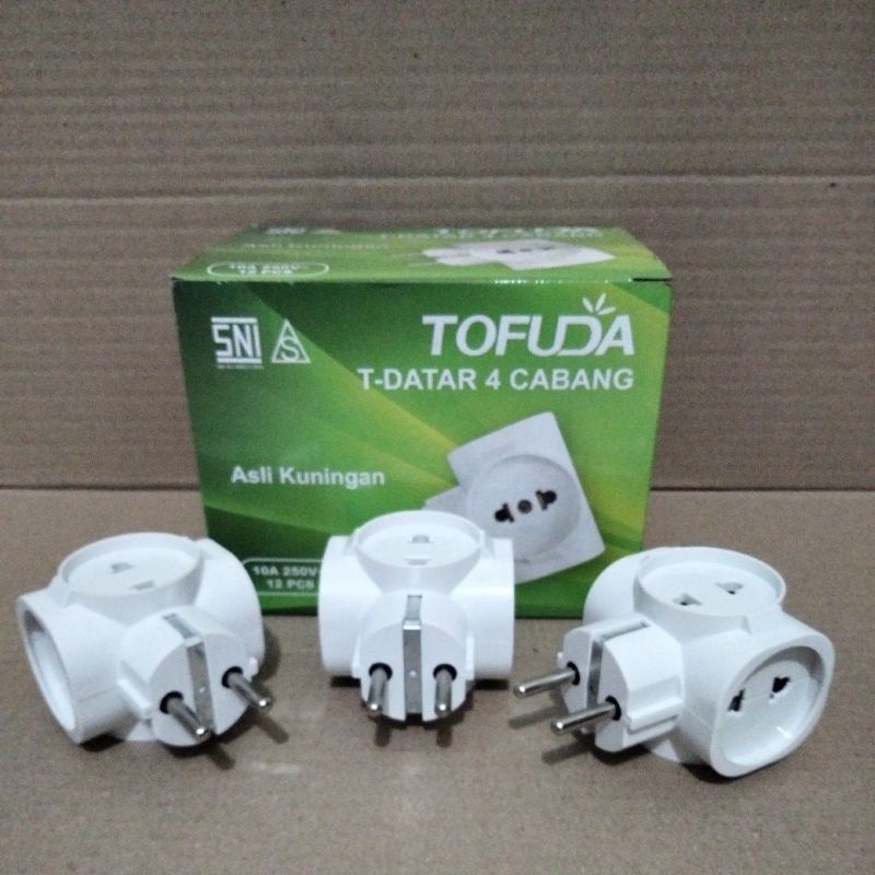 Steker T-Datar 4 cabang Tofuda/Steker T-Arde datar tofuda