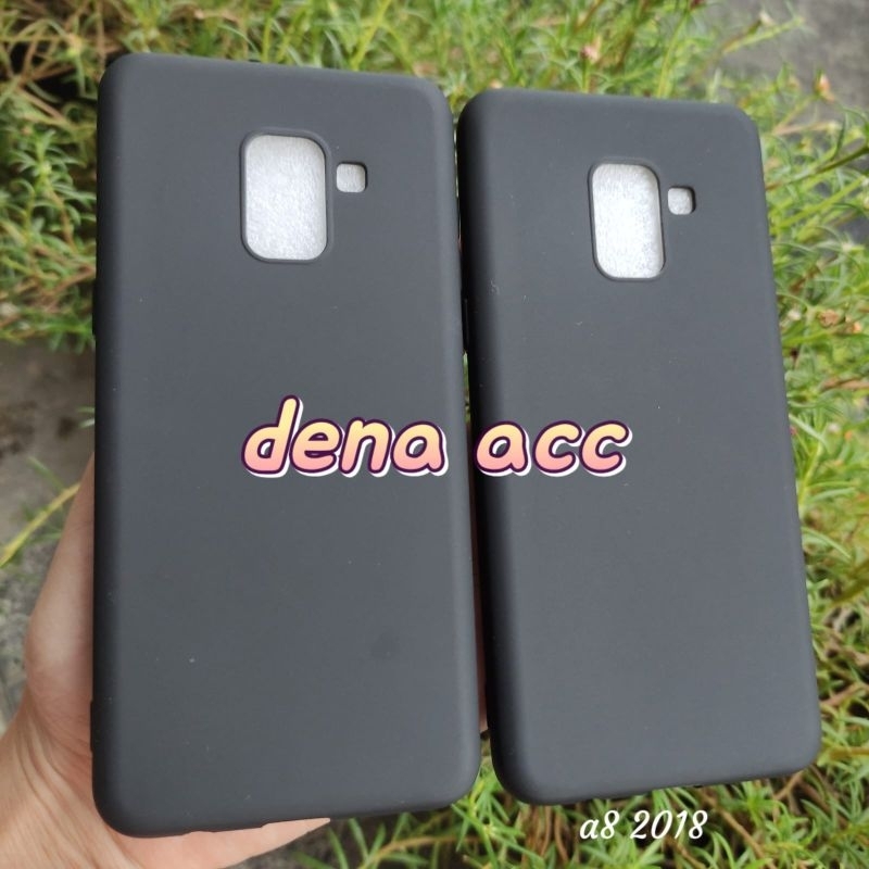 Soft Case Silikon Case Black Macaron Samsung A8 2018 SM-A530F