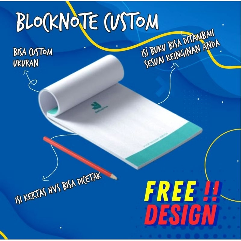 

Blocknote souvenir A6 (Bisa custom, free design) minimal order 30 pcs