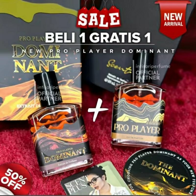 BELI 1 GRATIS 1 || Original Parfume PRO PLAYER  DOMINANT + Addictive Series 35/50ml || Wangi Tahan L