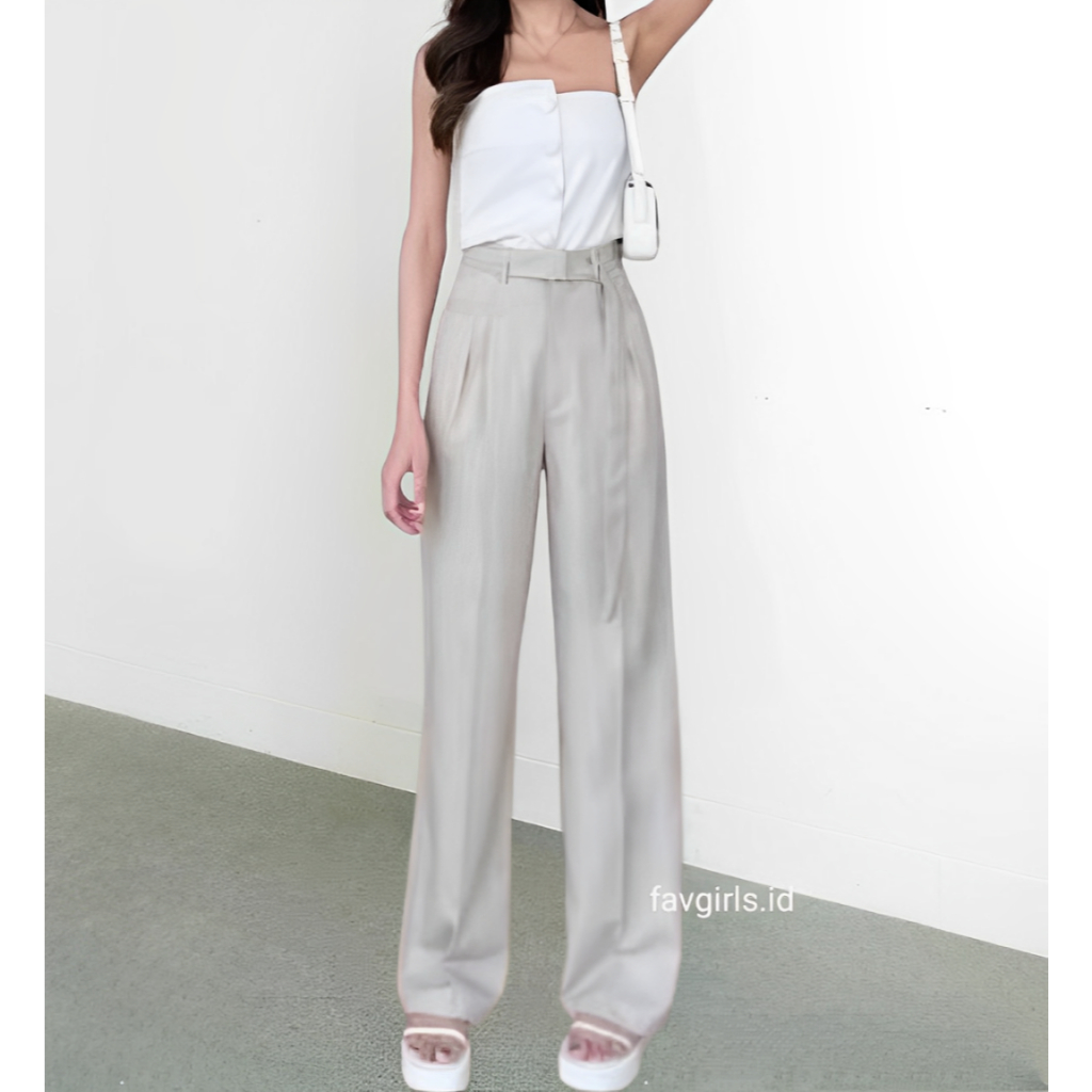 Obi Pants - Loose Pants Trouser Wanita - Celana Anti Kusut - Celana Kulot Wanita