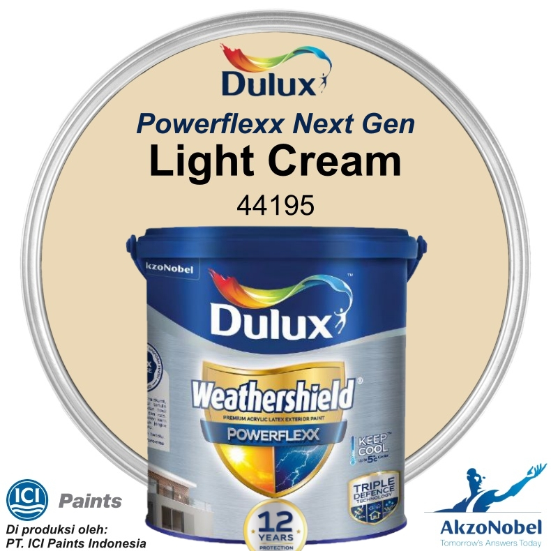 CAT DULUX WEATHERSHIELD POWERFLEXX 20 LT - LIGHT CREAM 44195