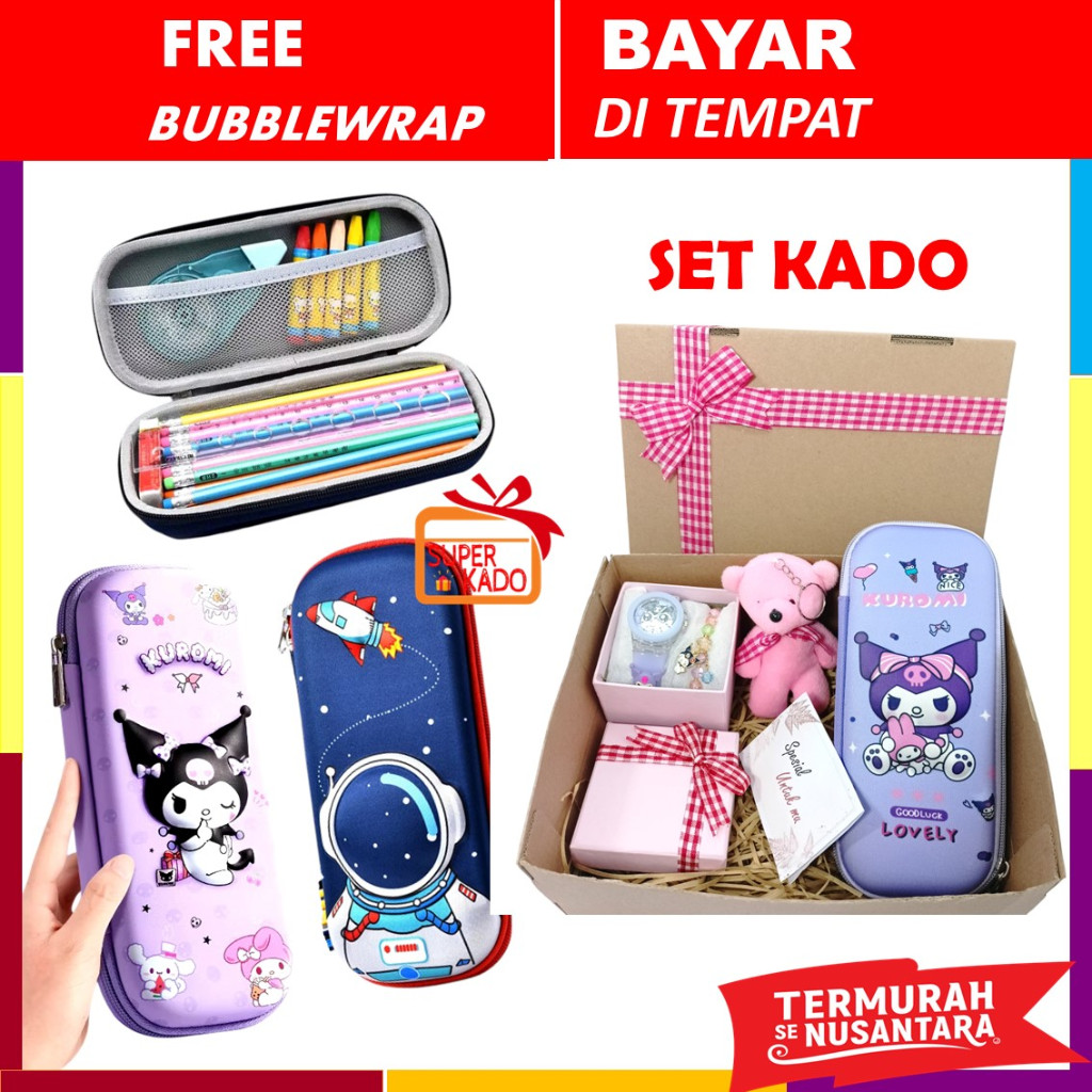 

DISGRIP TEMPAT PENSIL TERBARU kotak pensil anak perempuan kuromi my melody serba cinnamoroll pensil case sd tk smp paud set sekolah perlengkapan alat tulis