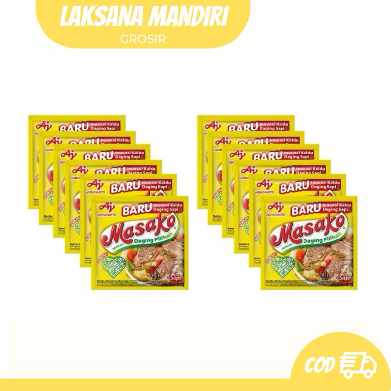 

Bumbu Penyedap Masako 1 Renceng 12 Pcs