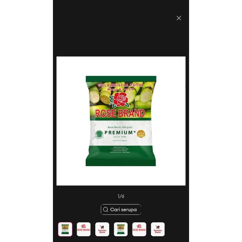 

ROSE BRAND Gula Pasir / Kristal Premium 1kg / 1 kilogram