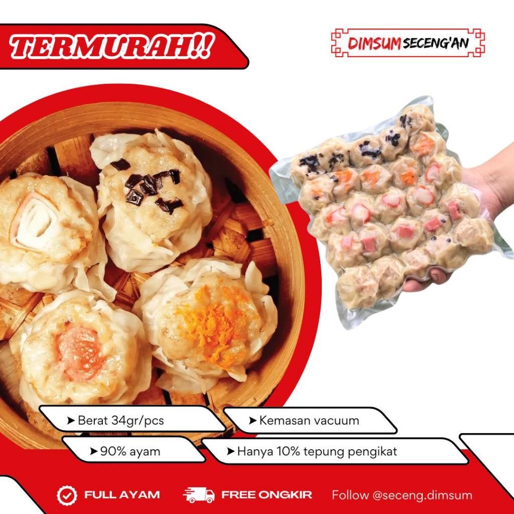 

DIMSUM VARIAN MIX FULL AYAM 90%/DIMSUM TERMURAH/DIMSUM TERLARIS/SIEWMAI AYAM