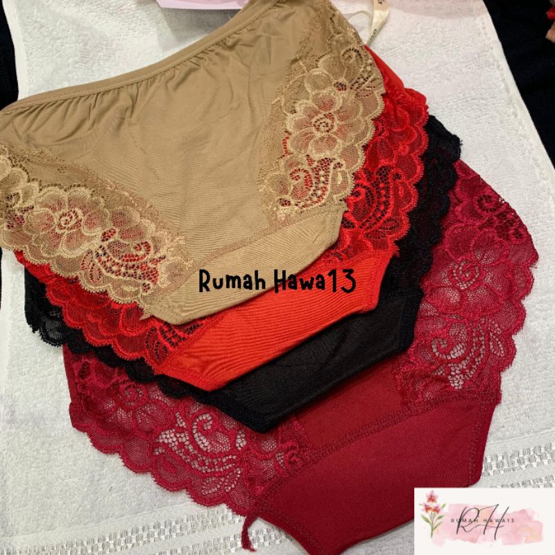 (ISI 6PCS) POLINI 1239 CD WANITA PREMIUM CELANA DALAM POLINI MID WAIST CD RENDA