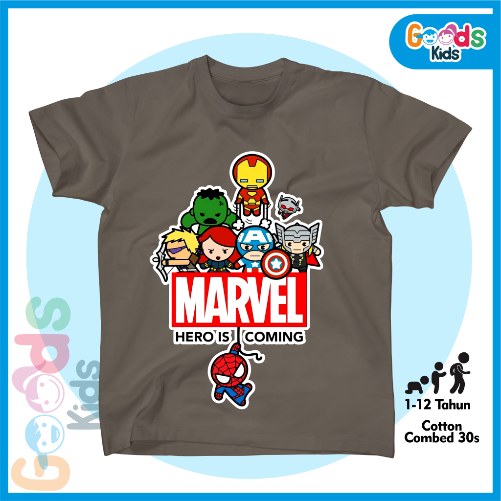 Baju Kaos Anak Marvel Captain Avenger America Kaos Anak Laki laki Perempuan Marvel Premium Goods Kid