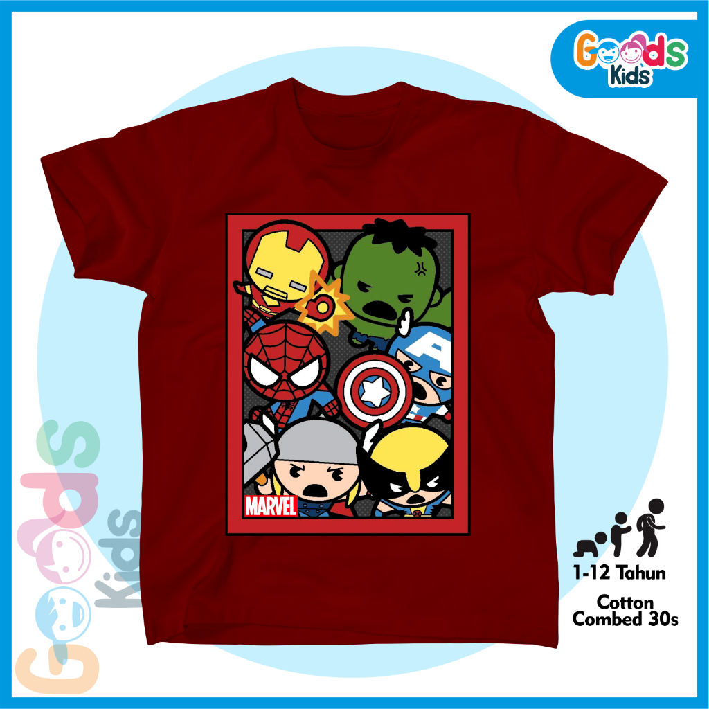 Baju Kaos Anak Marvel Captain Avenger America Kaos Anak Laki Laki Premium Goods Kids