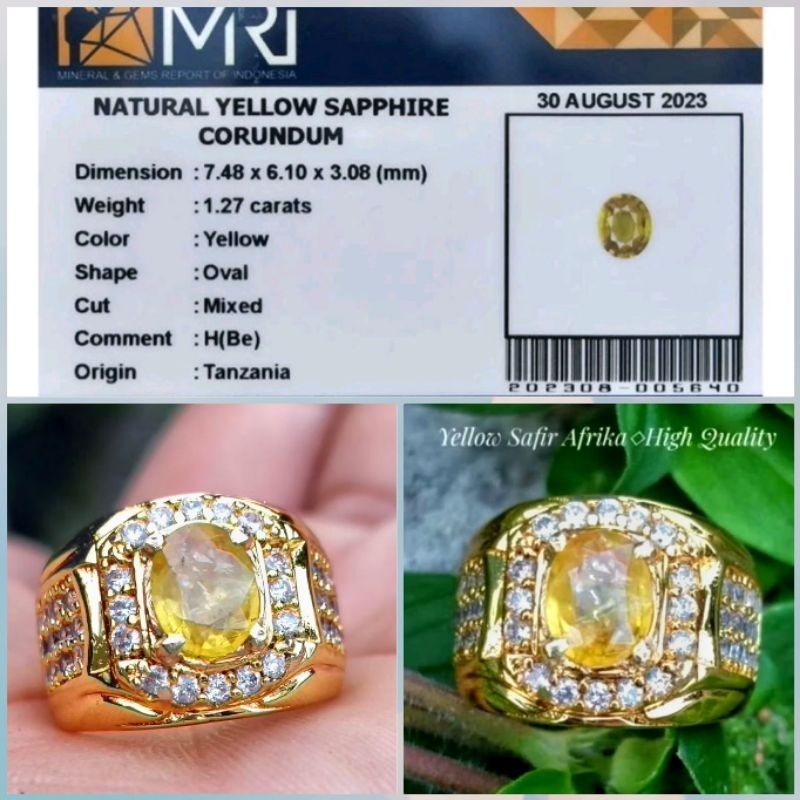 CINCIN PERMATA YELLOW SAFIR NON MEMO