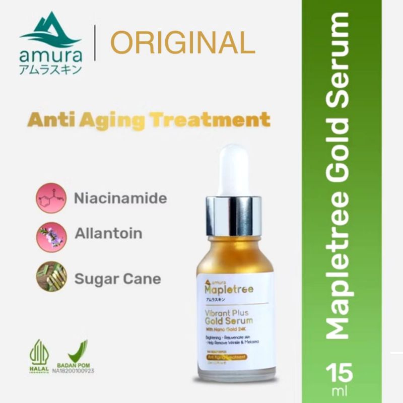 AMURA GOLD SERUM - HILANGKAN MELASMA &  FLEK HITAM - PENCERAH WAJAH