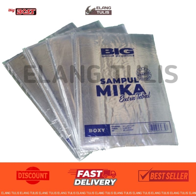 

BIG Sampul Buku Plastik Mika Tebal 60 Mikron Ukuran Boxy LKS