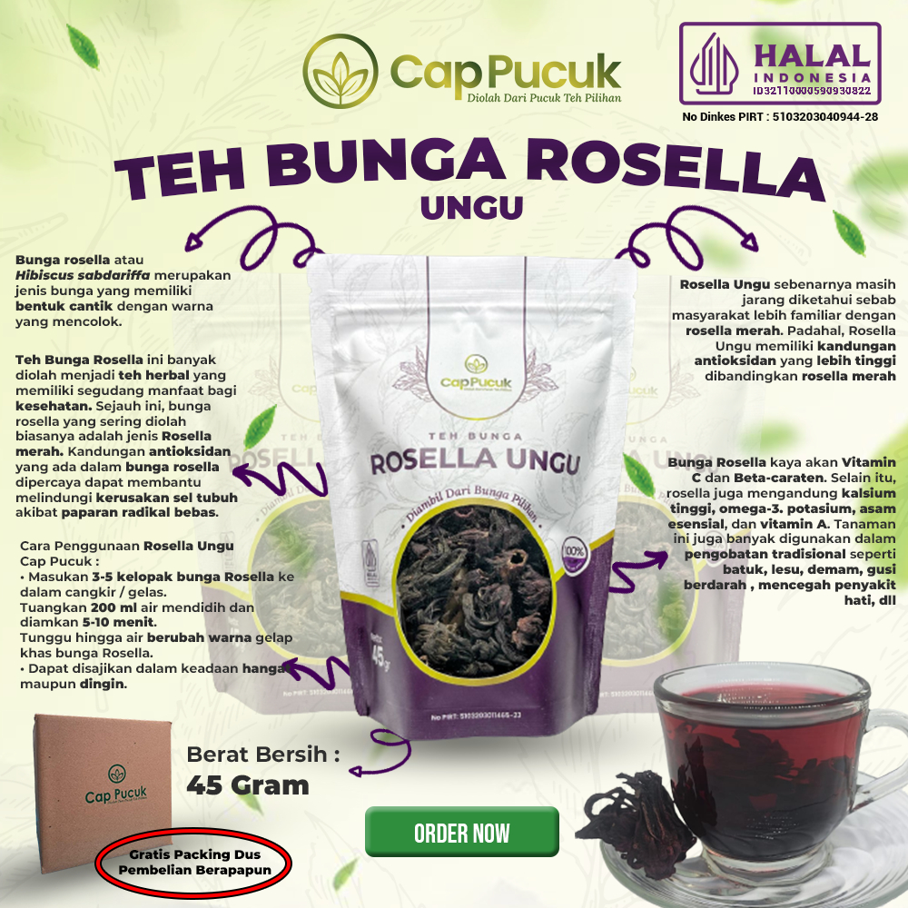 

TEH BUNGA ROSELLA UNGU CAP PUCUK