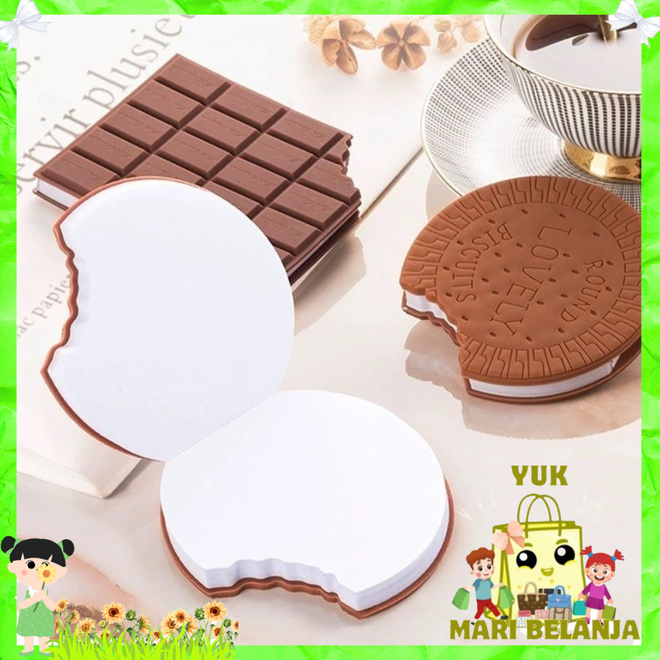 

YMB Notebook Buku Mini Note 3D Motif Coklat Biscuit Lucu Isi 80 Lembar Buku catatan Notes Memo Bentuk Cookie Chocolate Aroma Wangi Buku Catatan Kecil Alat Tulis Sekolah Kantor