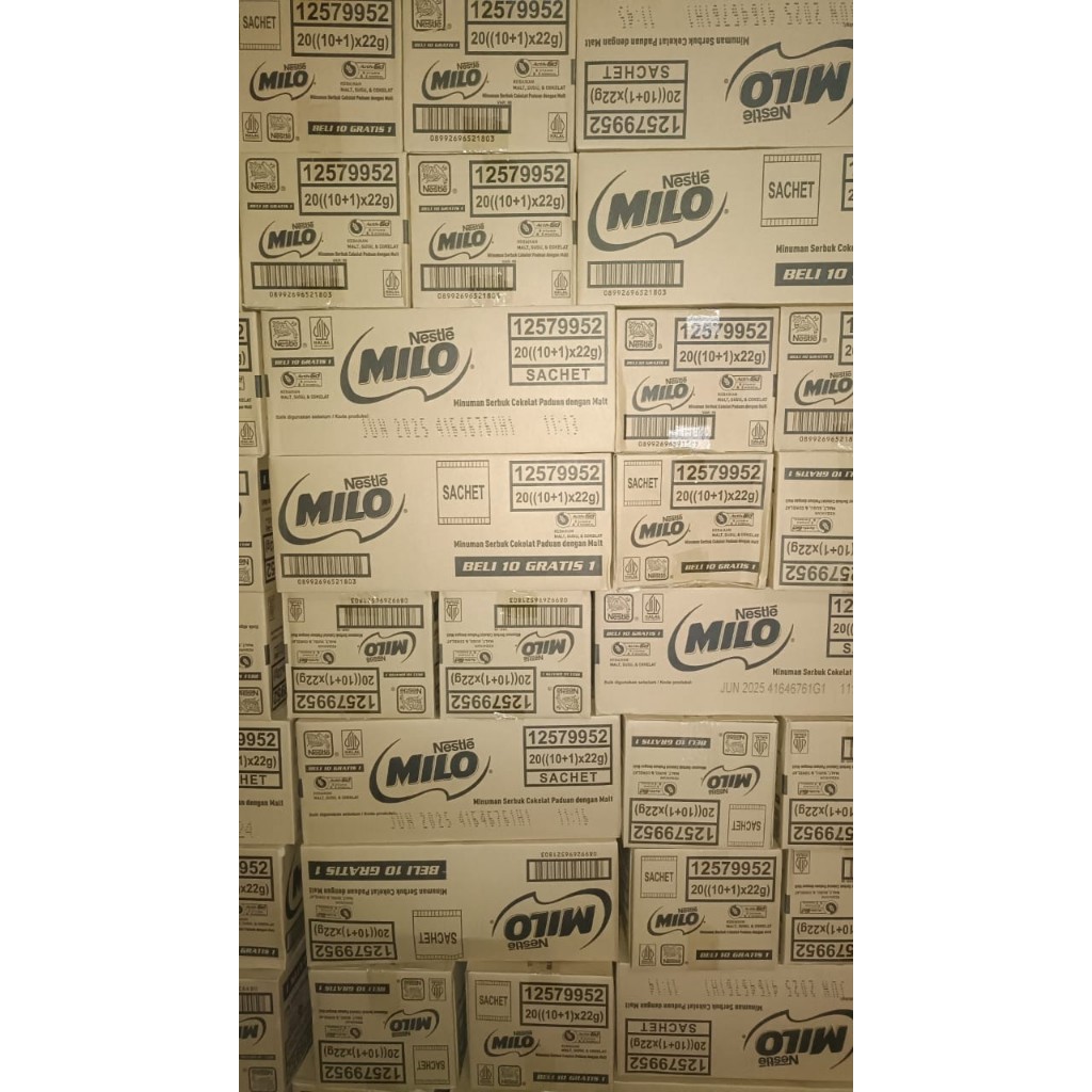 

Milo Sachet 1 Dus 22 Gr Isi 20 Renceng (200 Sachet)