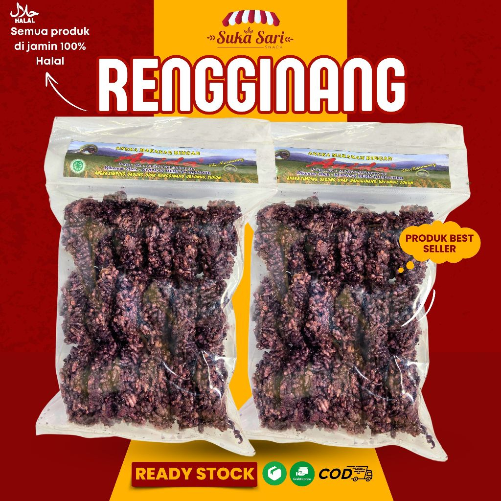 

Rengginang Matang Kerupuk Rengginang Terasi Bawang Ketan Hitam Keju Asli Enak Murah | Snack Cemilan Oleh-Oleh Bandung | Sukasari Snack