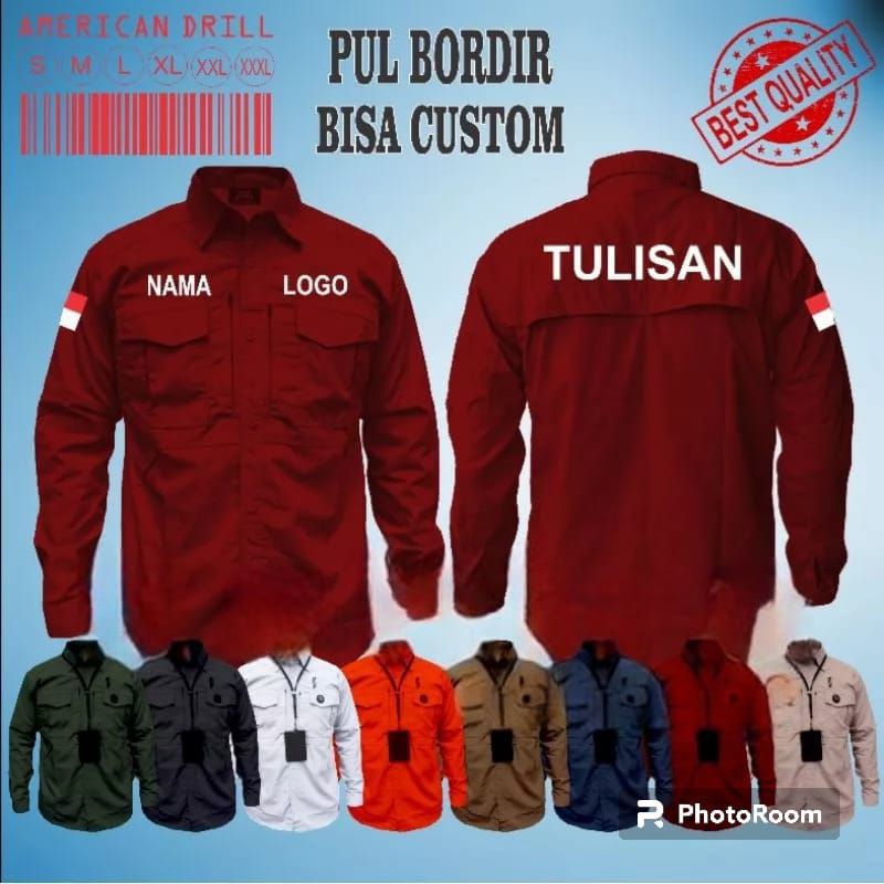 Kemeja Tactical M-TAC Kemeja Tactical Outdoor Kemeja Lapangan Kemeja Tactical Bordir custom