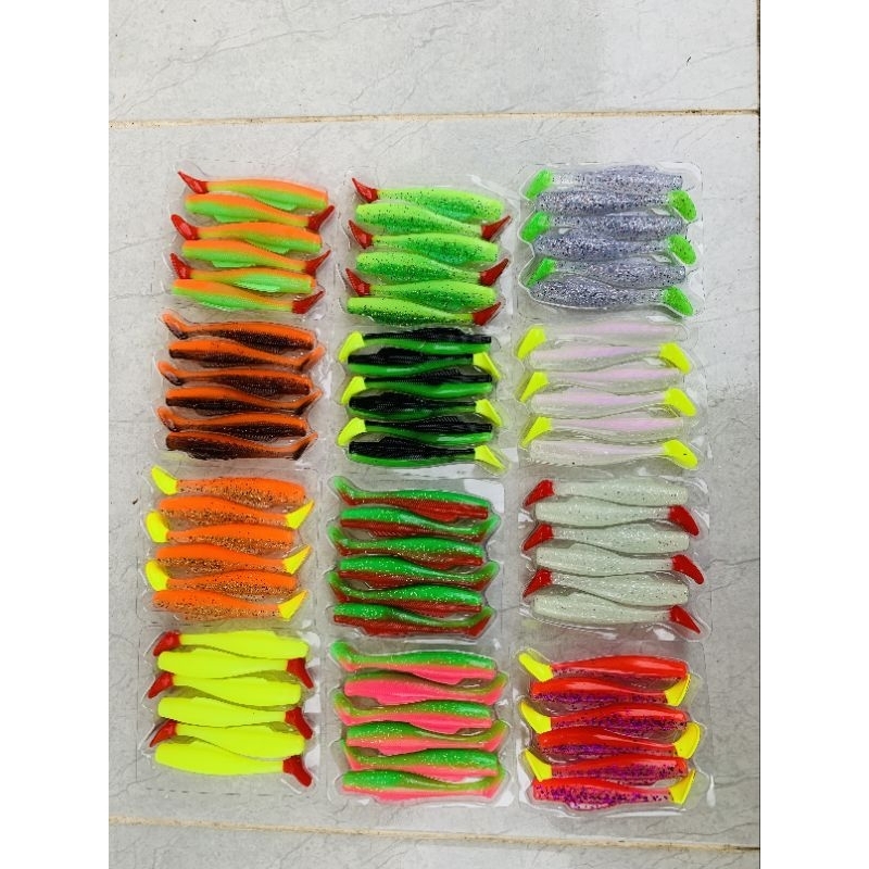 SoftLure Replika Zman uk 8cm isi 6pcs Umpan mancing Casting Toman&Gabus