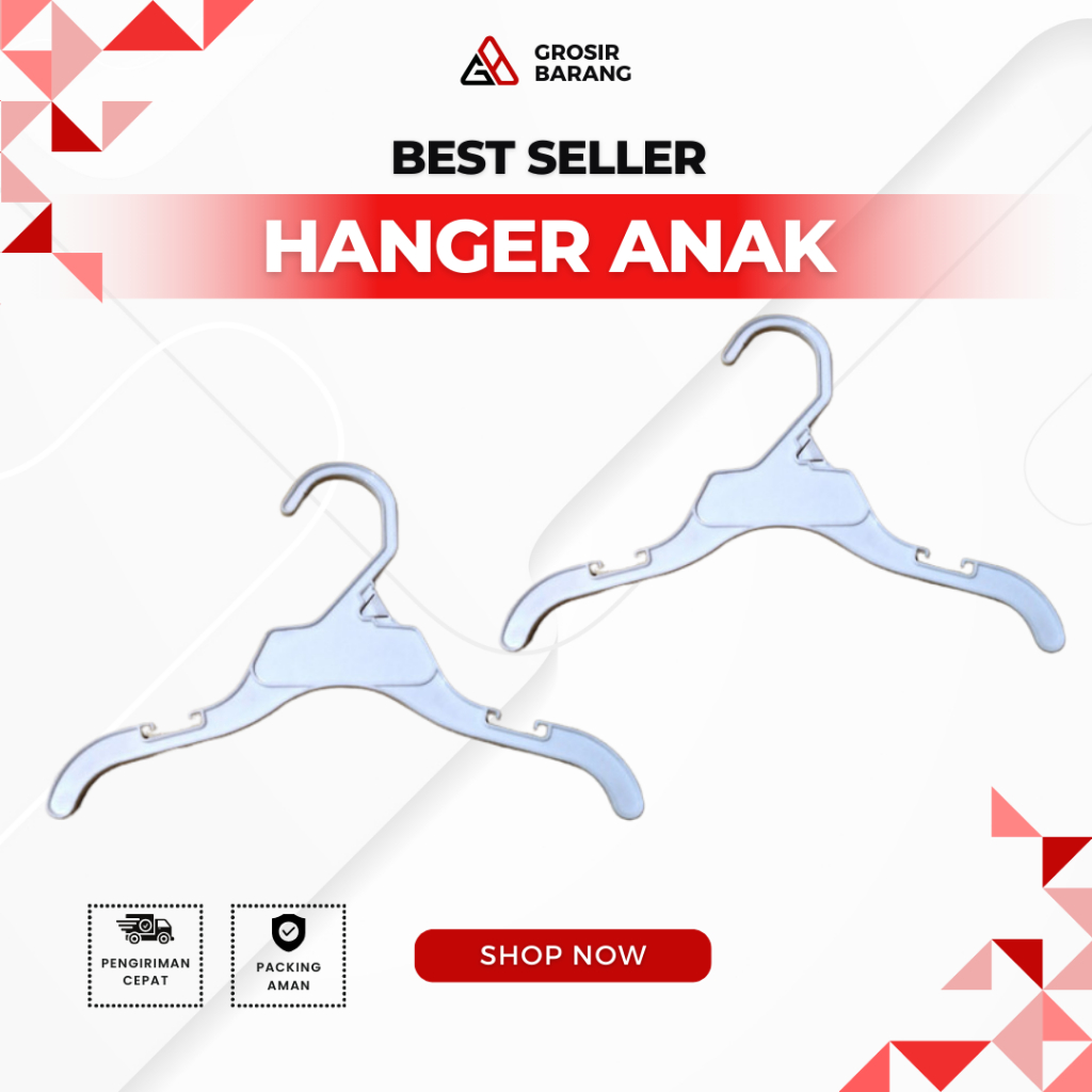 Hanger atasan anak 30cm plastik gantungan baju pajangan perlengkapan toko
