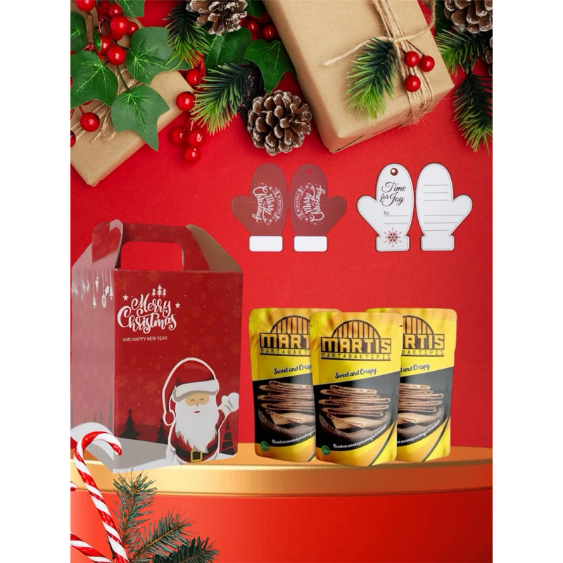 

HAMPERS NATAL , MARTIS , MARTABAK TIPIS , TIPKER , KHUSUS PENGIRIMAN INSTANT!!