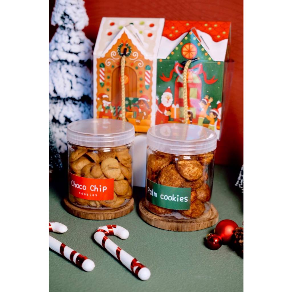 

Hampers Natal Mini Choco Chip Cookies / Palm Cookies / Christmas Gift