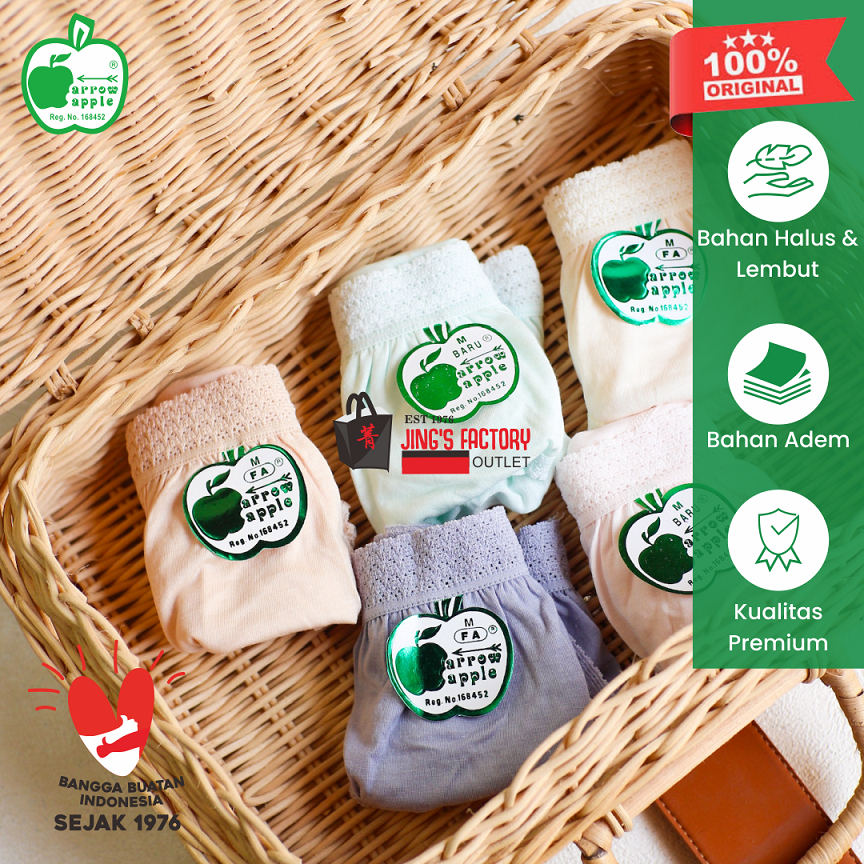 100% CD Apel Asli ORI Celana Dalam Arrow Apple - Celana Dalam Wanita - FA