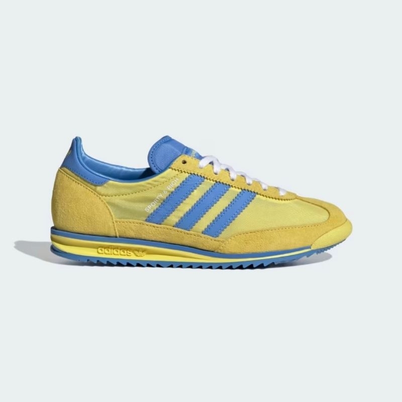Adidas SL 72 OG Womens x Sporty and Rich LIGHT YELLOW BLUE