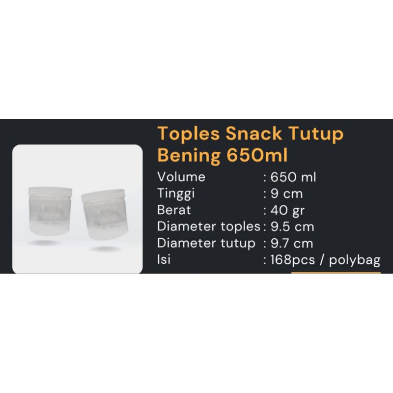 Toples tabung 650ml toples silinder 650ml toples pet toples kue kering toples lebaran toples jualan