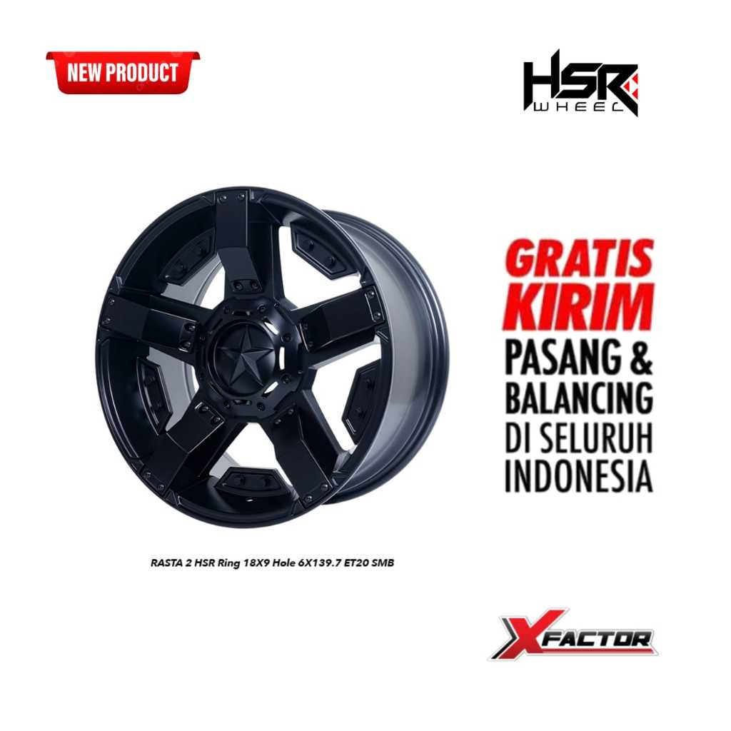 VELG HSR RING 18 HSR RASTA 2 R18X9 H 6X139,7 ET 20 SMB