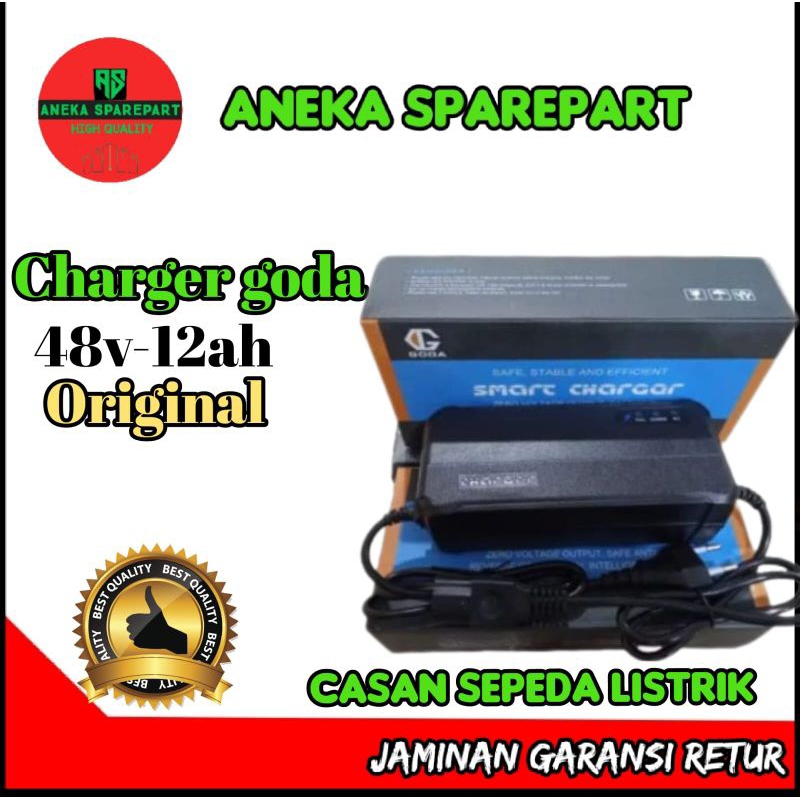 casan sepeda listrik/adaptor sepeda listrik GODA 48V-12AH ORIGINAL