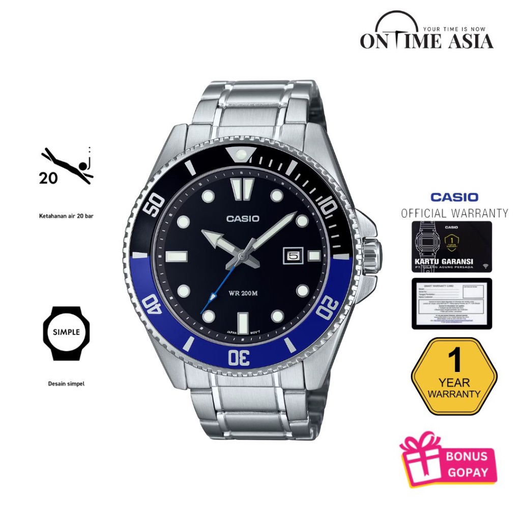 Casio General MDV-107D-1A2VDF / MDV-107D-1A2V Original & Garansi