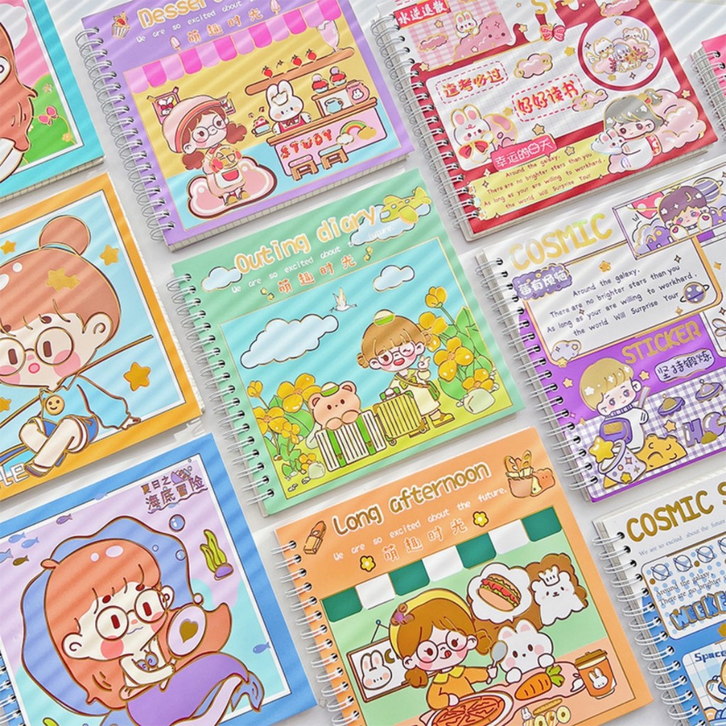 

BUKU CATATAN SPIRAL /NOTEBOOK MINI KARAKTER AESTHETIC /BUKU TULIS KARTUN DIARY JURNAL LUCU HADIAH KADO KREATIF