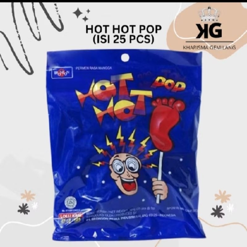 

Hot Hot Pop 1 pack isi 25 pcs permen kaki sak loli pop anak dewasa Murah