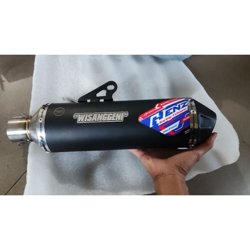 knalpot wr 155 knalpot henz racing exhaust inlet 50 special request hitam powder coating