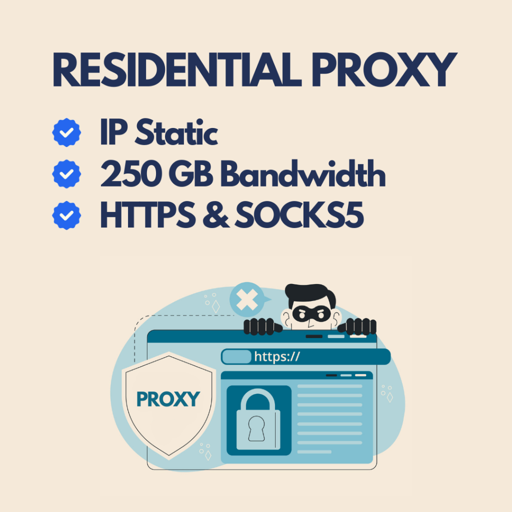 Proxy Residential Static 250GB