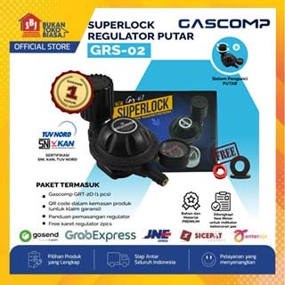 GASCOMP Regulator Meter Superlock Putar (GRS-02) Regulator Gas Superlock Regulator Gas Aman Regulato
