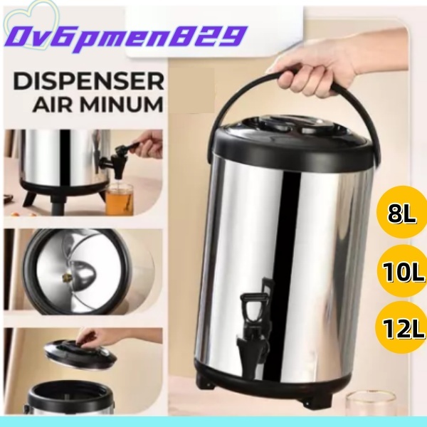 Termos Air Milk Tea Bucket Water 8 10 12 Liter/Drink Jar Termos Stainless