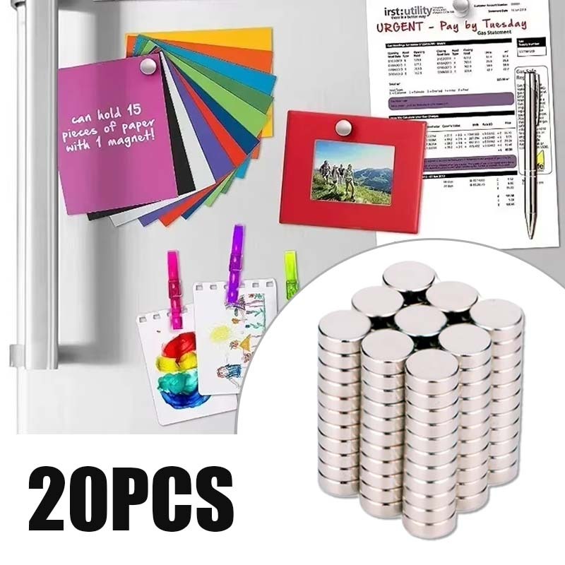 20pcs Magnet  Neodymium Asli Magnet Bundar Magnet Super Kuat Bulat  Strong Magnet Super Kuat Bulat K