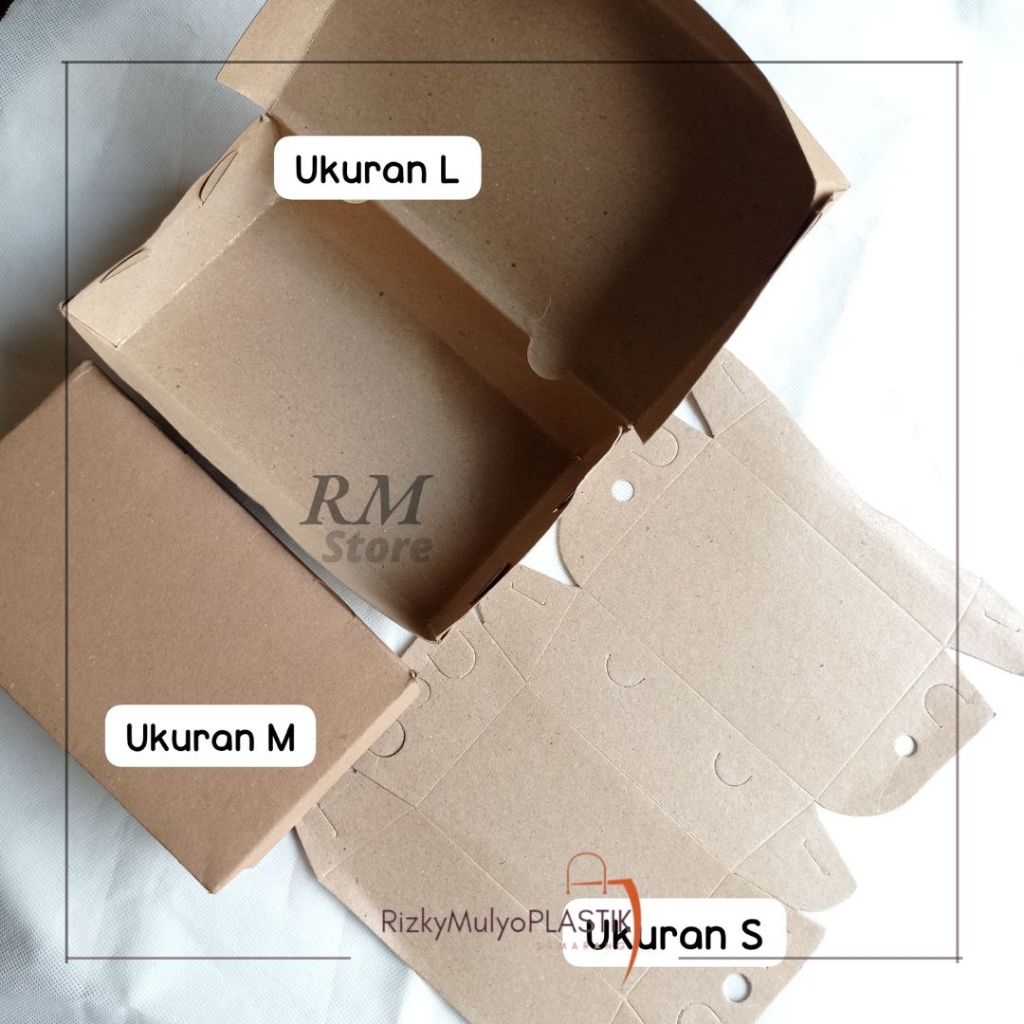 

Dus Paper Lunchbox / Kotak Makan Nasi Kraft Coklat Laminasi Lunch Box