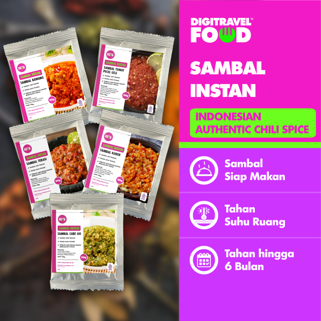 

DIGITRAVEL Sambal Bawang | Sambal Korek | Sambal Terasi | Sambal Tomat | Sambel Cabe Ijo Pedas