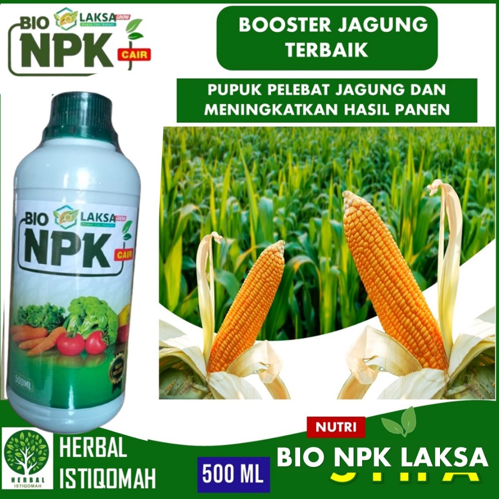 Promo Pupuk Pelebat Tanaman Jagung Paling Ampuh NPK Cair Isi 500 ML Sebagai Pengganti Urea Tahan Mus