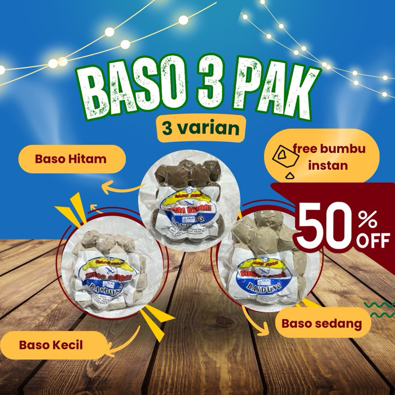 

Baso ikan sinar bahari 3 pack baso